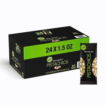 24-Pack Wonderful Pistachios Roasted and Salted Pistachios 1.5oz