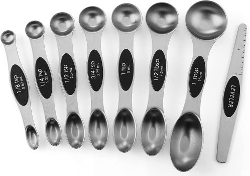 Spring Chef Magnetic Measuring Spoons Set, Dual Sided, Set of 8