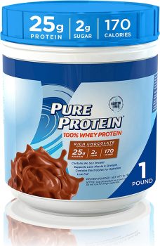 3-Pack Pure Protein Whey Powder, Rich Chocolate 1 lb
