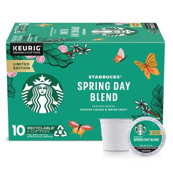 10-Ct Starbucks K-Cup Coffee Pods Medium Roast Spring Day Blend