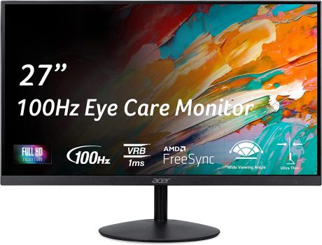 Acer SB272 EBI 27-in Full HD IPS Zero-Frame Gaming Office Monitor