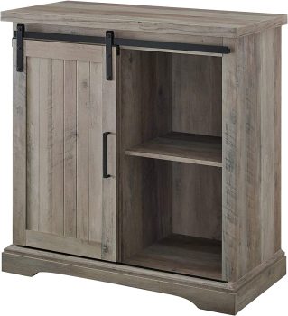 Walker Edison Carson Modern Farmhouse Door Storage Cabinet 32 Inch