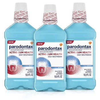 9-Pack Parodontax Active Gum Health Mouthwash, Mint 16.9 Fl Oz