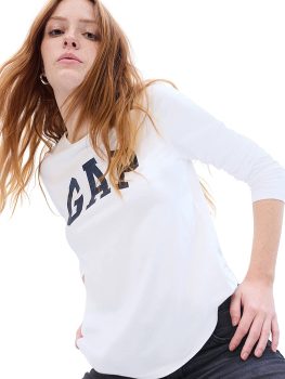 GAP Women’s 2-Pack Long Sleeve Logo Tee T-Shirt