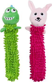 Outward Hound Nubbiez Loofa Plush Dog Toy 2-Pack