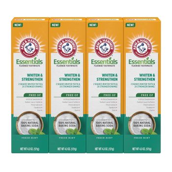 4PK Arm & Hammer Essentials Whiten & Strengthen Fluoride Toothpaste