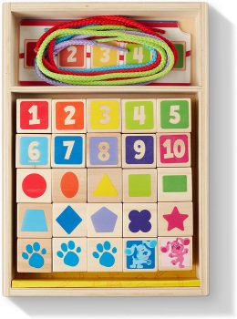 Melissa & Doug Blue’s Clues & You! Wooden Lacing Beads