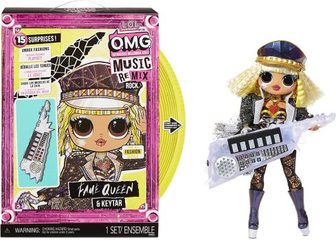LOL Surprise OMG Remix Rock Fame Queen Fashion Doll w/15 Surprises