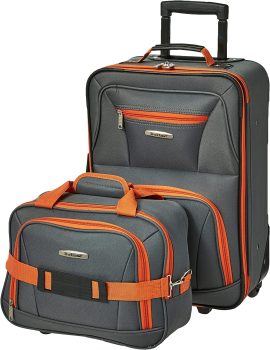 2-Piece Rockland Fashion Expandable Softside Upright Luggage Set