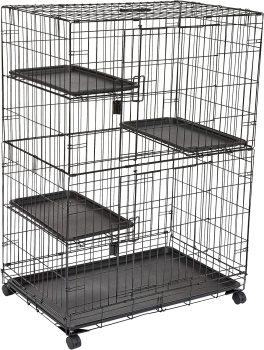 Amazon Basics 3-Tier Wire Cat Cage Playpen Kennel