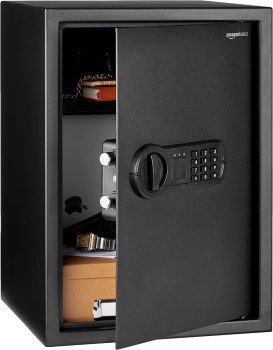 Amazon Basics Steel Home Security Safe w/Programmable Keypad