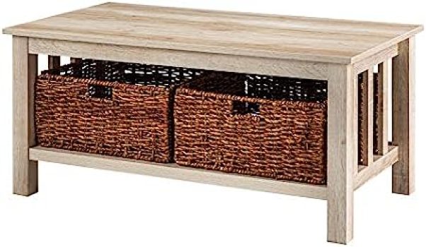 Walker Edison Alayna Mission Style Two Tier Coffee Table