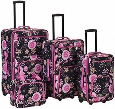 Rockland Impulse 4-Piece Softside Upright Luggage Set