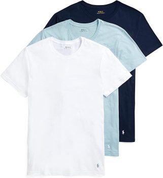 3-Pack Polo Ralph Lauren Men’s Classic Fit Cotton Crew Undershirts