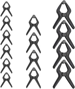 Amazon Basics 14-Piece Nylon Spring Clamp Set
