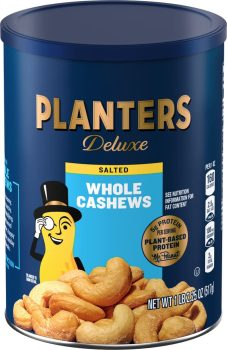 Planters Deluxe Whole Cashews 1Lb 2.25 oz Resealable Jar