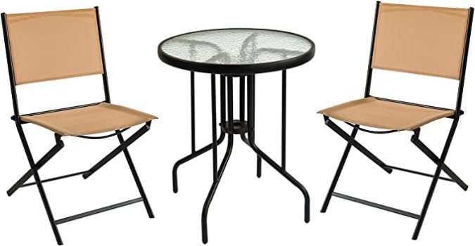 Amazon Basics 3-Piece Sling Folding Patio Bistro Set