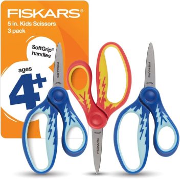 3-Pack Fiskars Kids Blunt Tip Scissors 5-inch