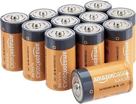 12-Pack Amazon Basics D Cell Alkaline All-Purpose Batteries