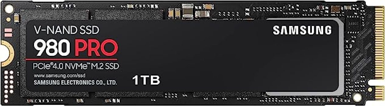 Samsung 980 PRO 1TB PCIe 4.0 NVMe M.2 Internal V-NAND SSD