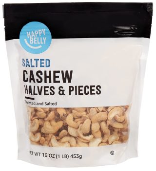 Happy Belly Cashew Halves & Pieces Roasted & Salted 16-Ounce