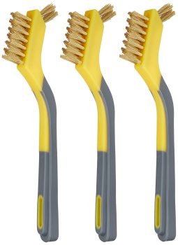 3-Pack Amazon Basics Brass Mini Brushes Soft Grip
