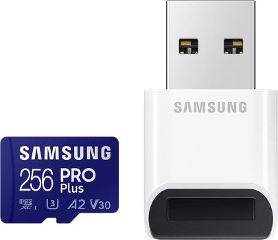 Samsung Pro Plus + Reader 256GB MicroSDXC Memory Card