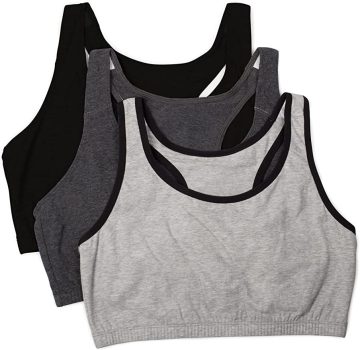 3-Pack Fruit of the Loom Women’s Built Up Tank Style Sports Bra