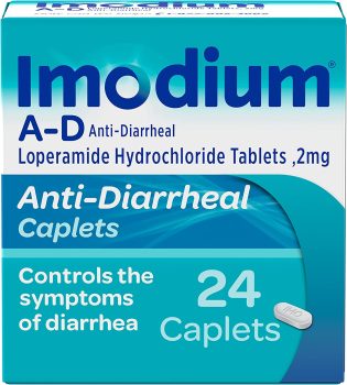 24CT Imodium A-D Diarrhea Relief Caplets w/Loperamide Hydrochloride
