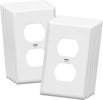 10-Pack Enerlites Duplex Wall Plates Kit Standard Size