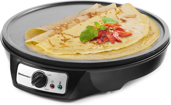 Elite Gourmet ECP-126 Electric Crepe Maker, Pancake