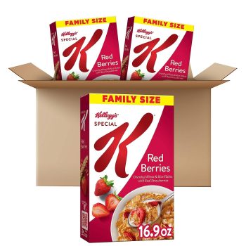 3Ct Special K Cold Breakfast Cereal, 11 Vitamins and Minerals, Red Berries