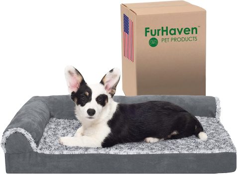Furhaven Orthopedic Cooling Gel and Memory Foam Pet Beds, Medium