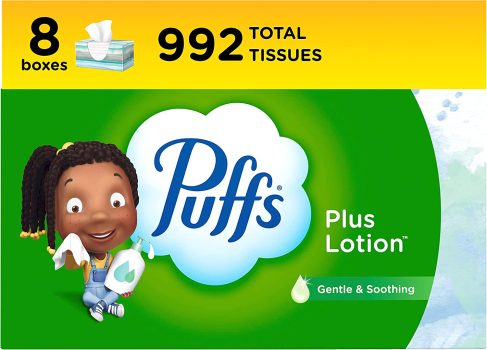 3-Pack Puffs Plus Lotion Facial Tissues 992-Count