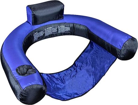 Swimline Original Fabric Covered U-Seat Inflatable Pool Lounger
