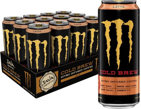 12-Pack Java Monster Nitro Cold Brew Latte Coffee + Energy Drink 13oz