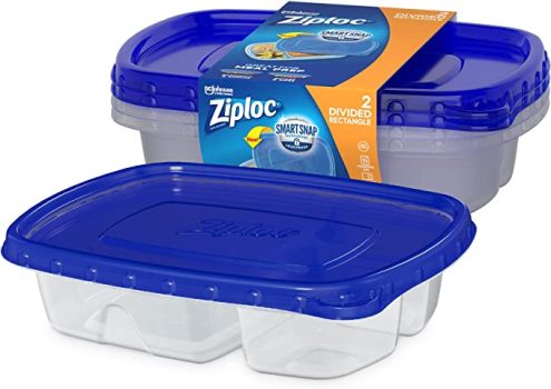 2CT Ziploc Food Storage Meal Prep Containers Reusable for Kitchen