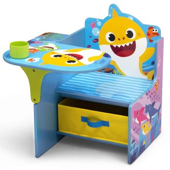 Delta Children Baby Shark Chair Desk with Storage Bin