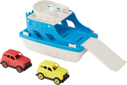 Amazon Basics Ferry Boat w/2 Mini Cars Bathtub Toy