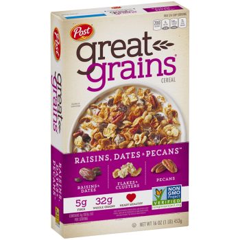 Post Great Grains Raisins Dates & Pecans Whole Grain Cereal 16Oz