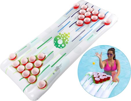 Monsoon Inflatable Pool Party Games Floating Beer Pong Table