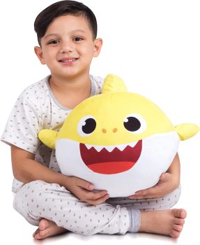 Franco Baby Shark Kids Bedding Soft Plush Cuddle Pillow Buddy