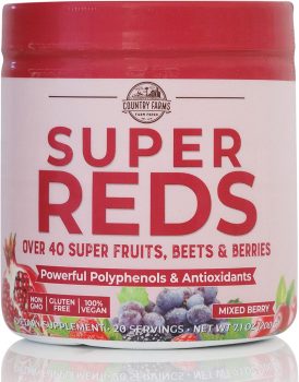 2-Pk Country Farms Super Reds Energizing Polyphenol Superfood 7.1oz