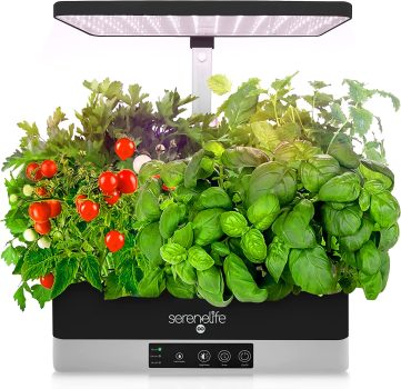 SereneLife Hydroponic Herb Garden Smart Starter Kit, 6 Pods