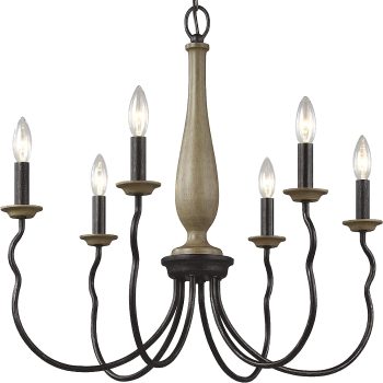 Generation Lighting Simira 6-Light Chandelier Hanging Modern Fixture