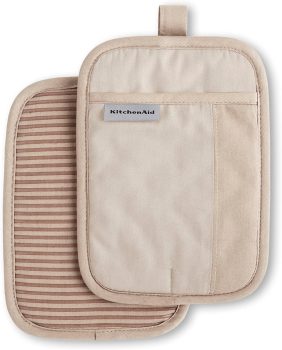 2-Pack KitchenAid Two-Tone Non-Slip Pot Holder Set 7-in x 10-in