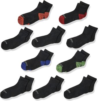 10-Pack Fruit of the Loom Little Boys Half Cushion Ankle Socks