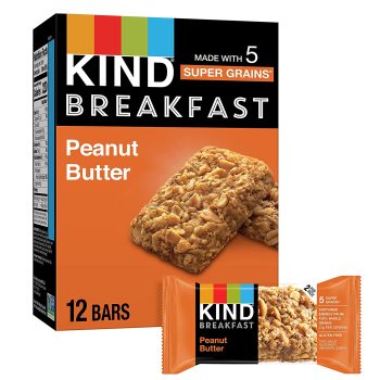 KIND Breakfast Peanut Butter Healthy Snack Bar, 1.76-Oz, 30-Count