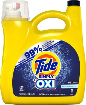 3-Count Tide Simply + Oxi Liquid Laundry Detergent, 96 loads