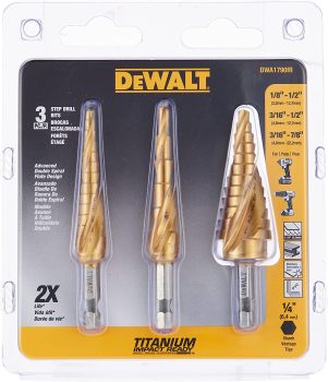DEWALT Drill Bit Set 3-Pcs Titanium Nitride Coated DWA1790IR